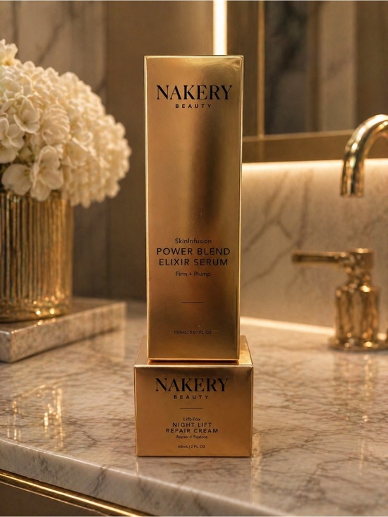 Nakery Beauty Other - Nakery Beauty GOLD Power Blend Elixir Serum & Night Lift Repair Cream Bundle!!!